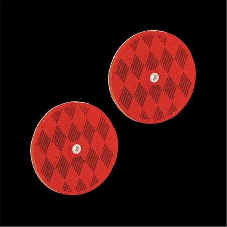 HANDS ON 7468010 Round Reflector Red With Hole HA345116